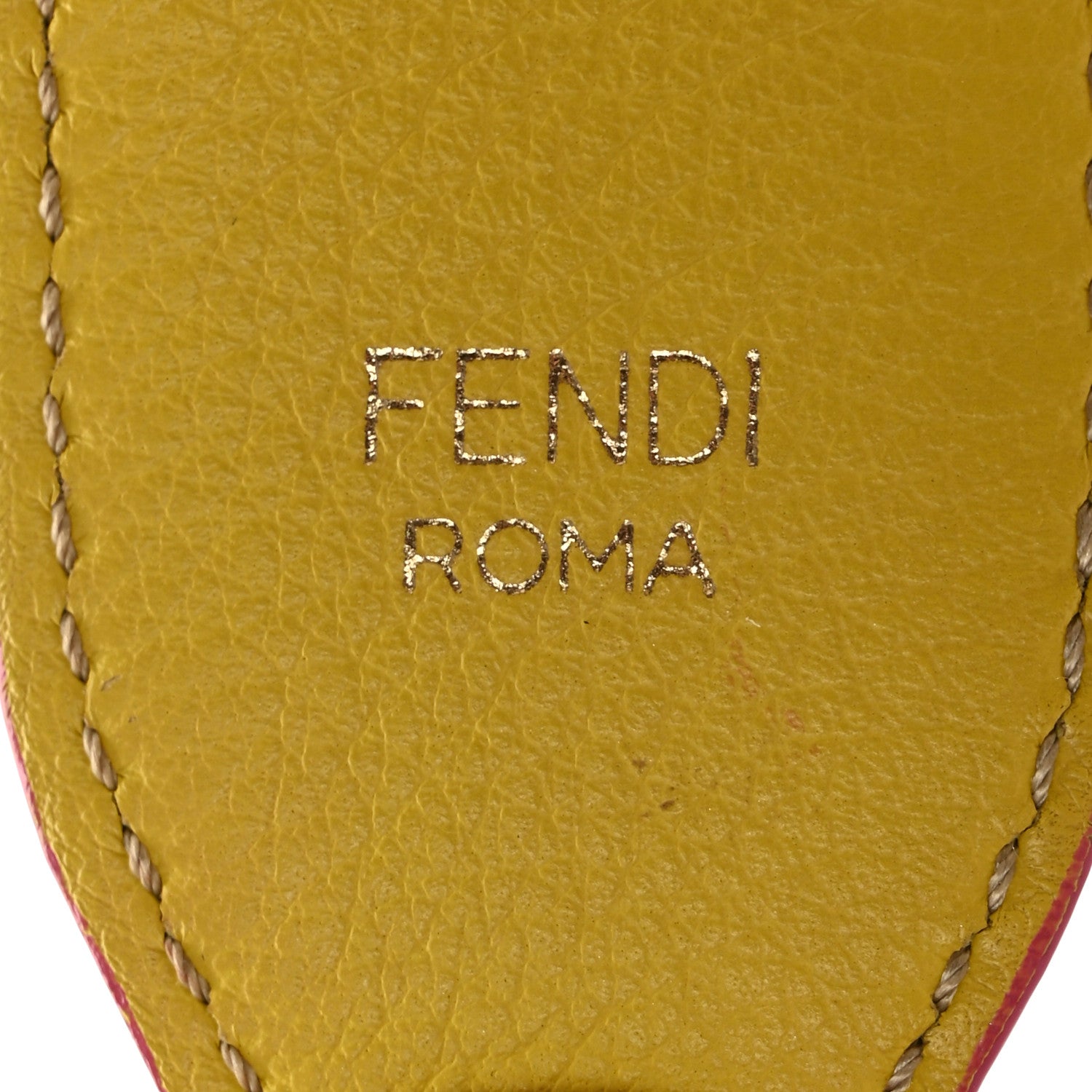 Fendi Shiny Snakeskin Vitello Dolce Strap You Purple Yellow 3 of 7