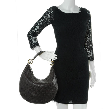 Gucci Guccissima GG Twins Medium Hobo Brown 2 of 8