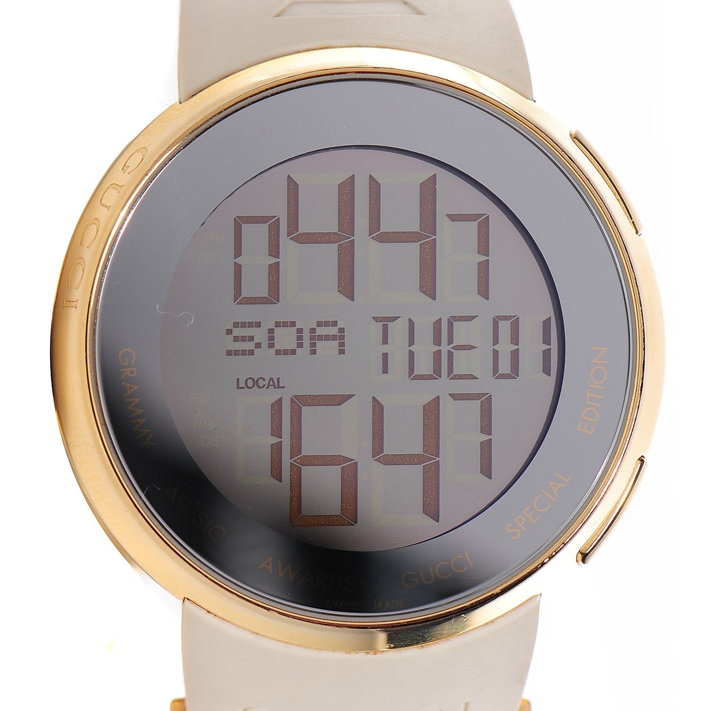 Stainless Steel Rubber 45mm Digital I-Gucci Guccissima Grammy Awards Watch