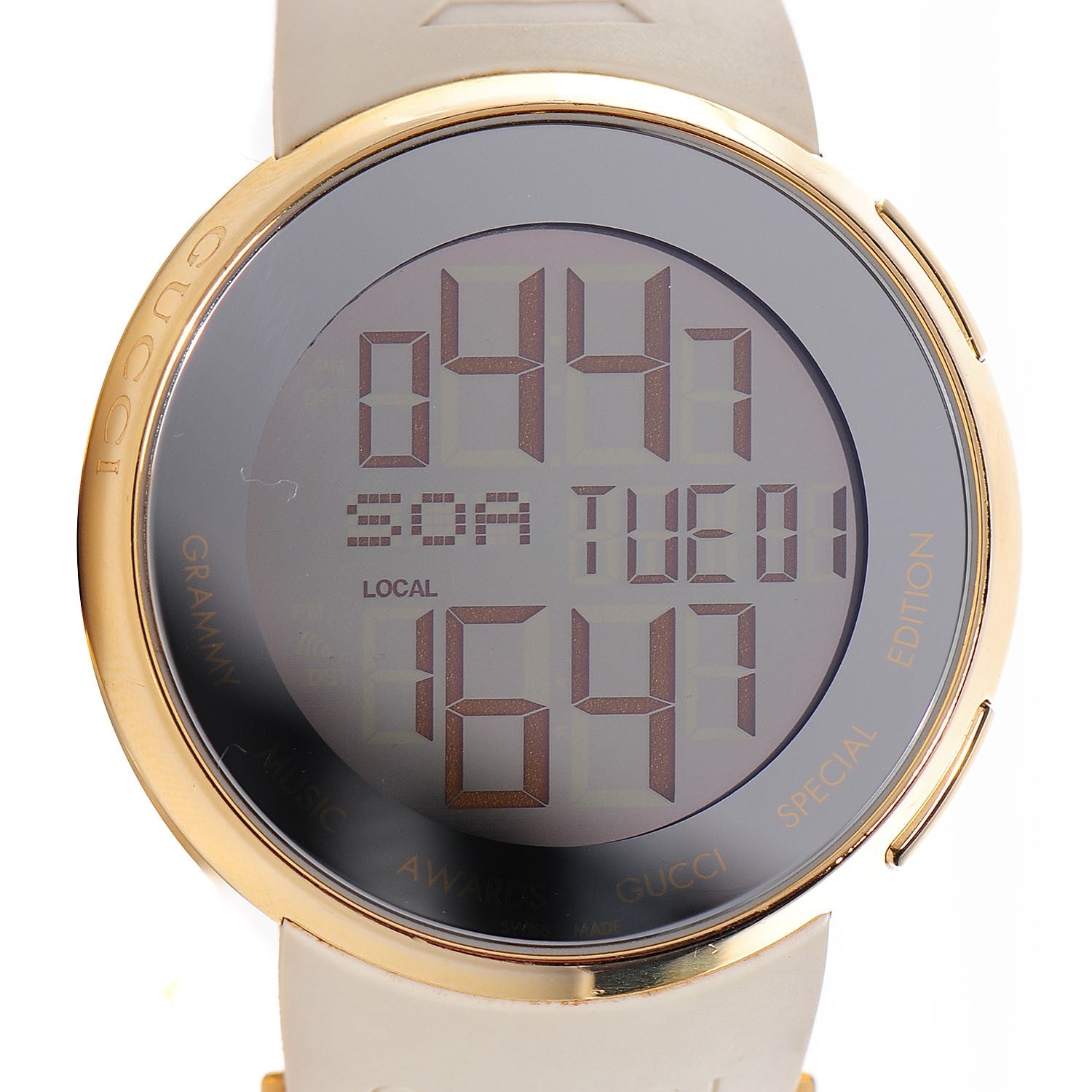 Gucci Stainless Steel Rubber 45mm Digital I-Gucci Guccissima Grammy Awards Watch 1 of 9
