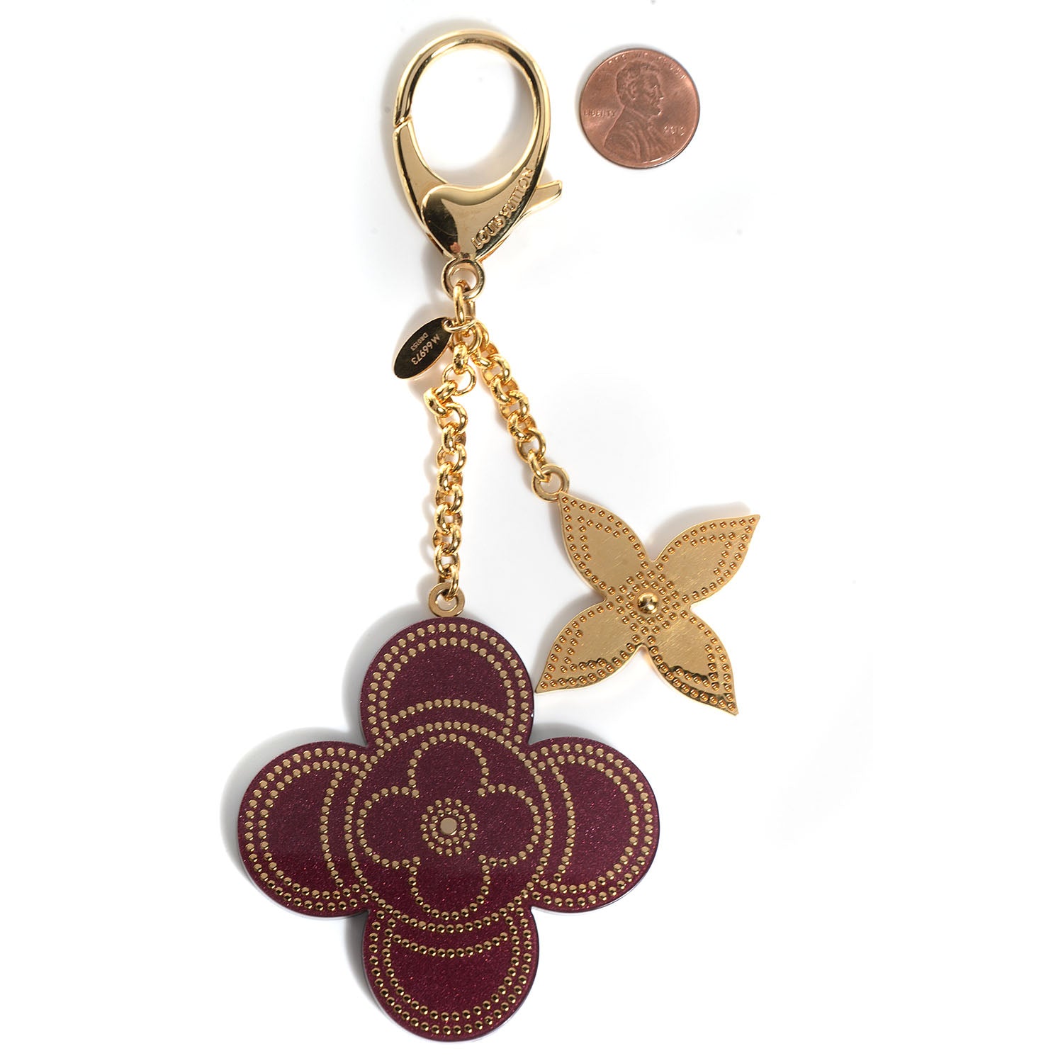 Louis Vuitton Stipply Flower Bag Charm Rouge Fauviste 2 of 6