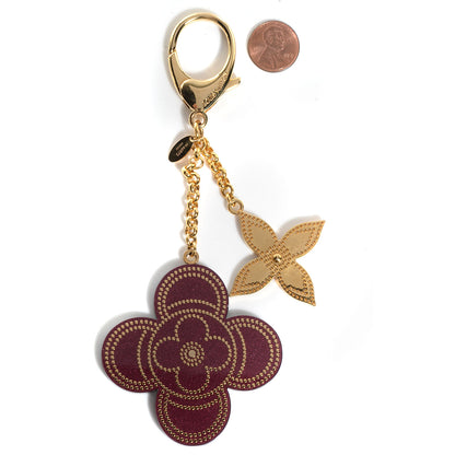 Louis Vuitton Stipply Flower Bag Charm Rouge Fauviste 2 of 6