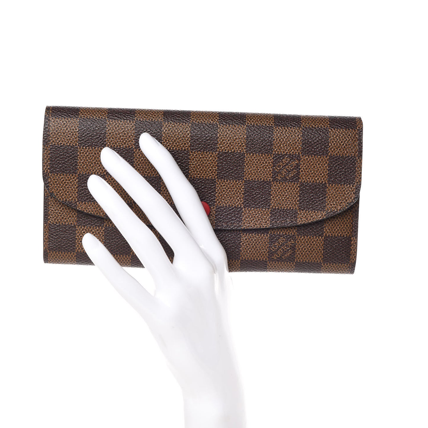 Damier Ebene Emilie Wallet Red