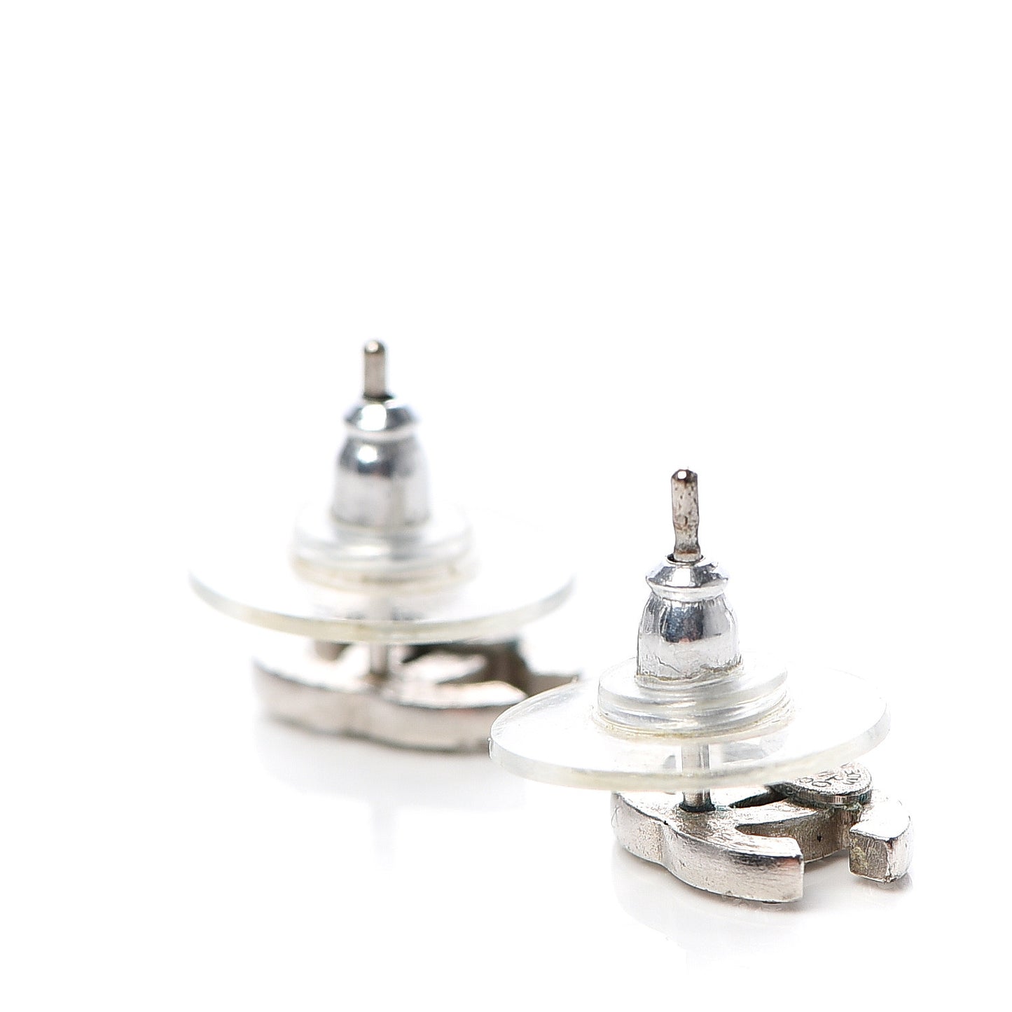 Crystal Mini Timeless CC Earrings Silver