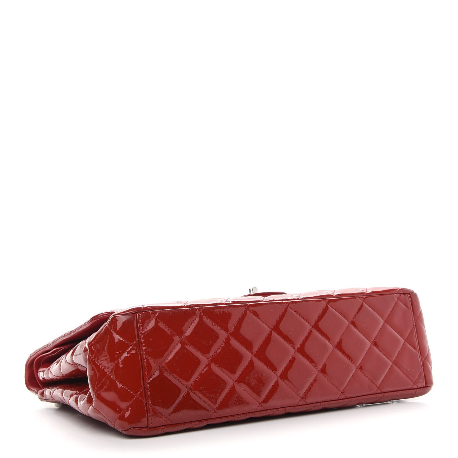 Chanel Patent Quilted Maxi Double Flap Red 4 of 11