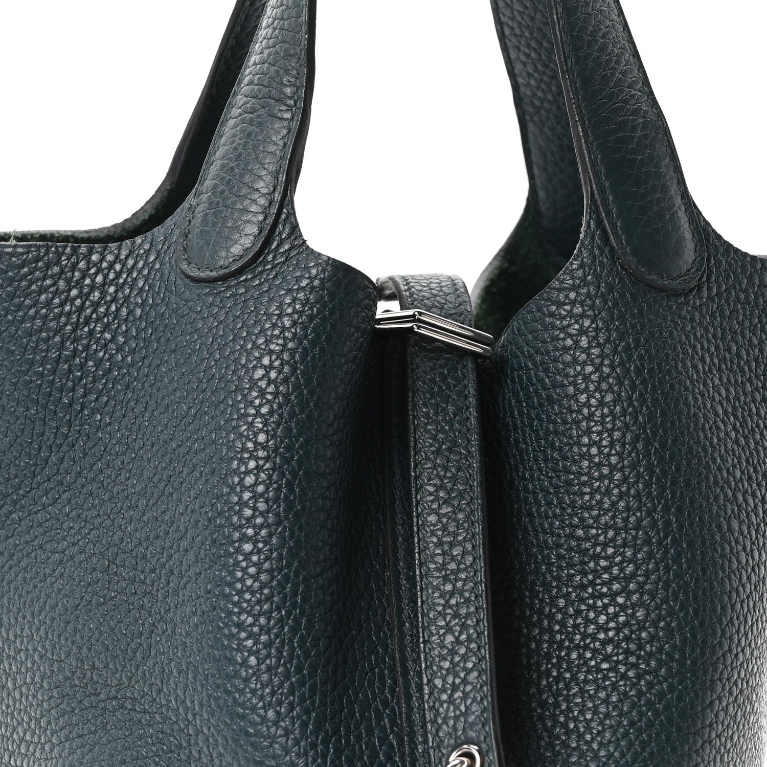 Hermes Taurillon Clemence Picotin Lock 18 PM Vert Cypress 8 of 10