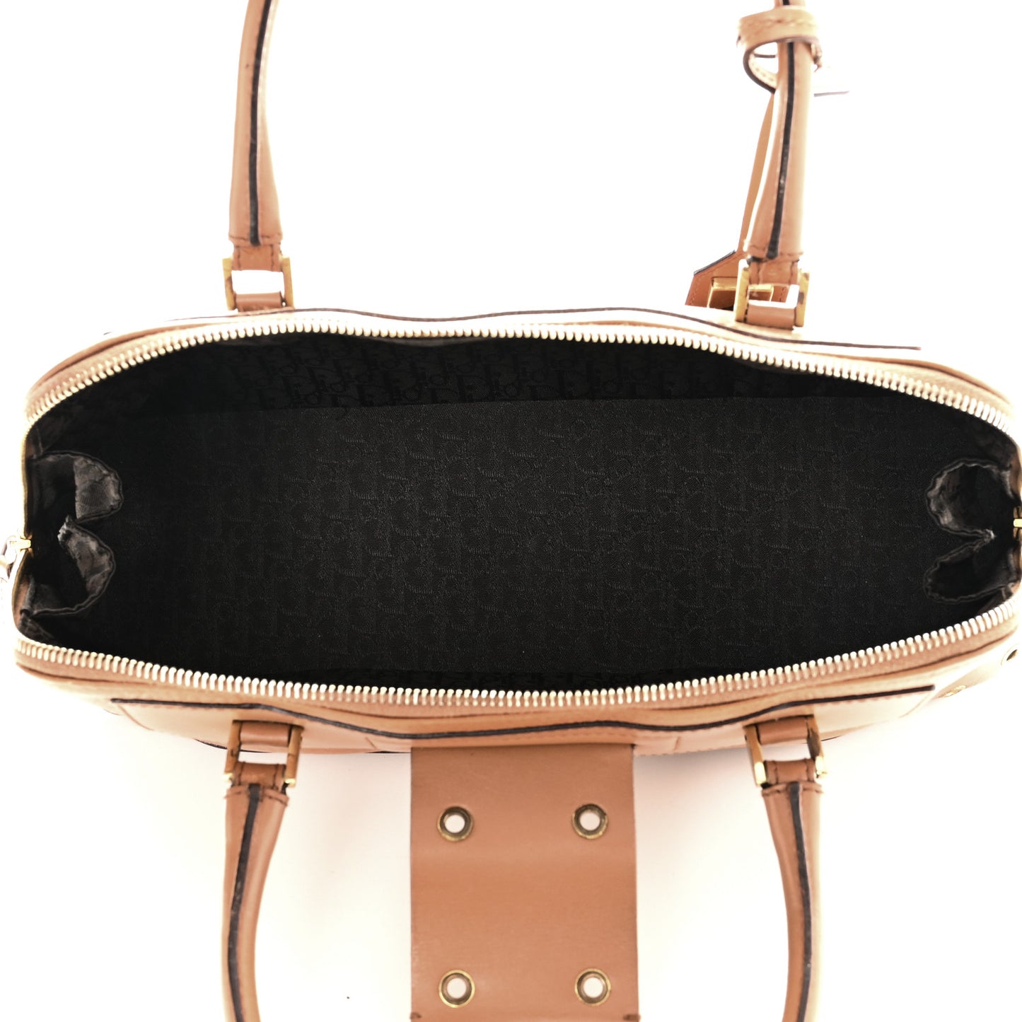 Grained Calfskin Street Chic Top Handle Bag Brown