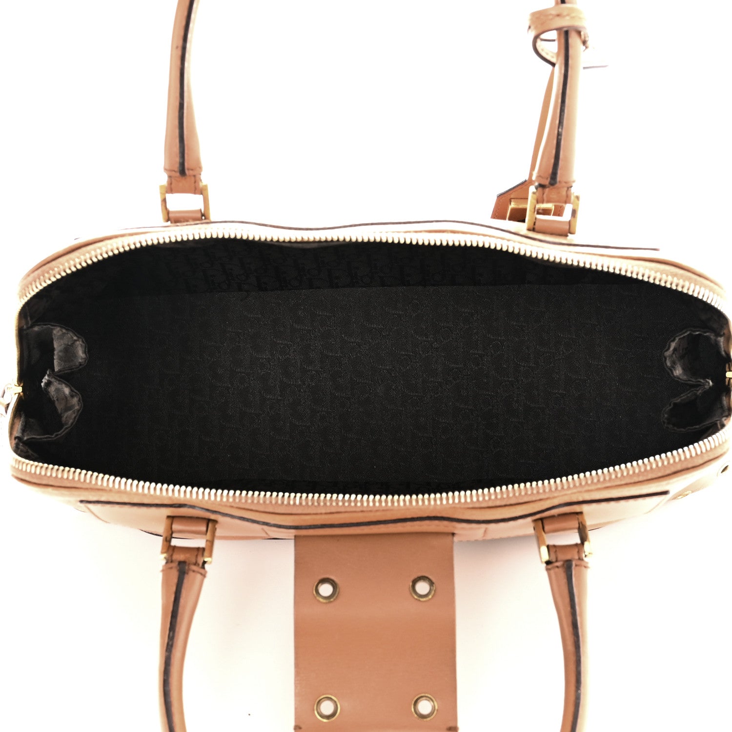 Christian Dior Grained Calfskin Street Chic Top Handle Bag Brown 5 of 16