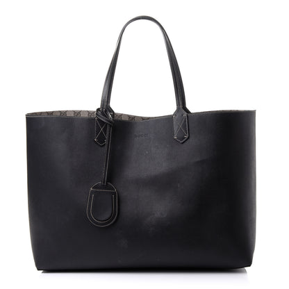 Gucci GG Supreme Monogram Large Reversible Tote Beige Black 11 of 17