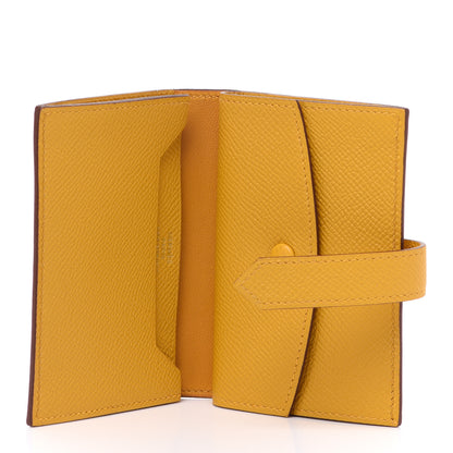 Hermes Epsom Bearn Card Holder Wallet Jaune Ambre 5 of 8