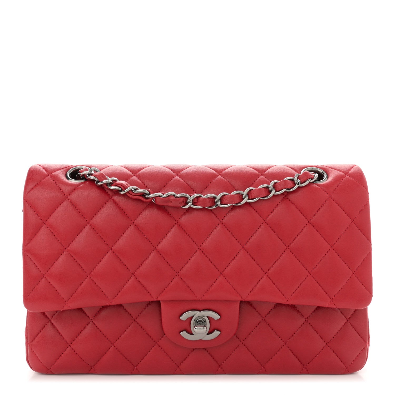 Chanel Lambskin Quilted Medium Double Flap Red 1 of 13