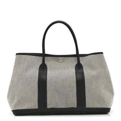 Hermes Toile Negonda Garden Party 36 MM Tote Black Ecru 1 of 11