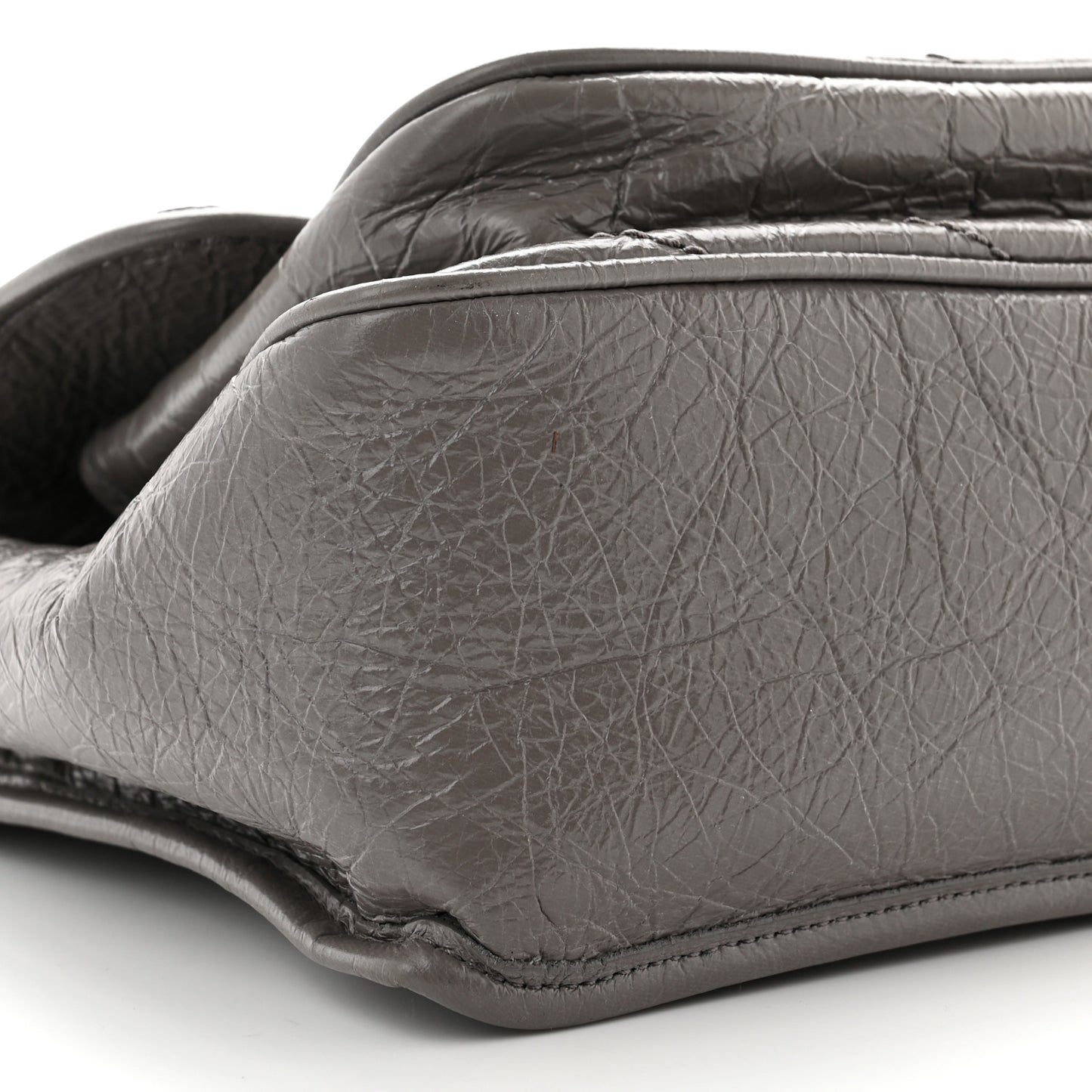 Crinkled Calfskin Matelasse Monogram Medium Niki Chain Satchel Fog