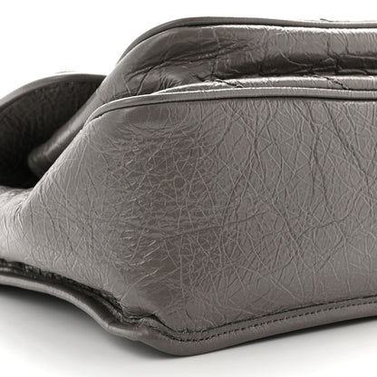 Saint Laurent Crinkled Calfskin Matelasse Monogram Medium Niki Chain Satchel Fog 8 of 9