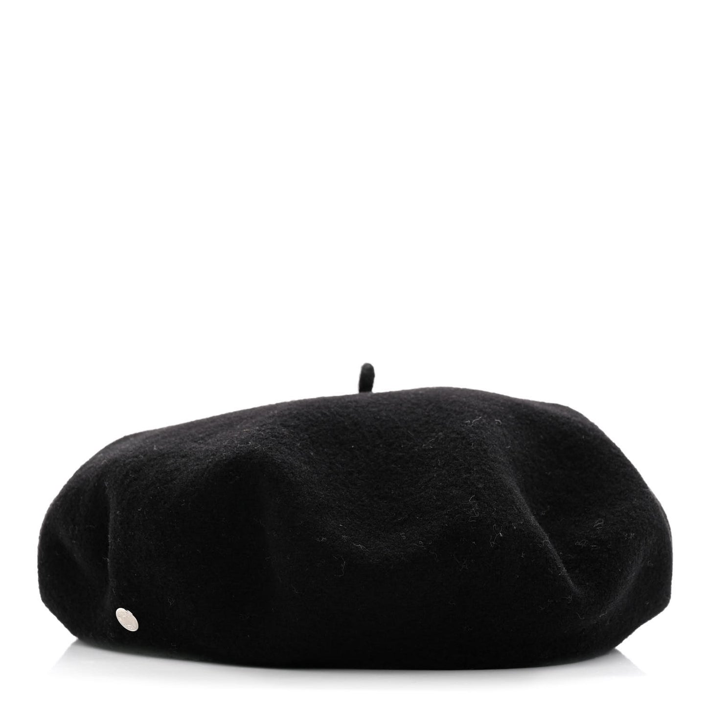 Merino Wool Silk Brides de Gala En Desordre Bonnie Beret 56 Black