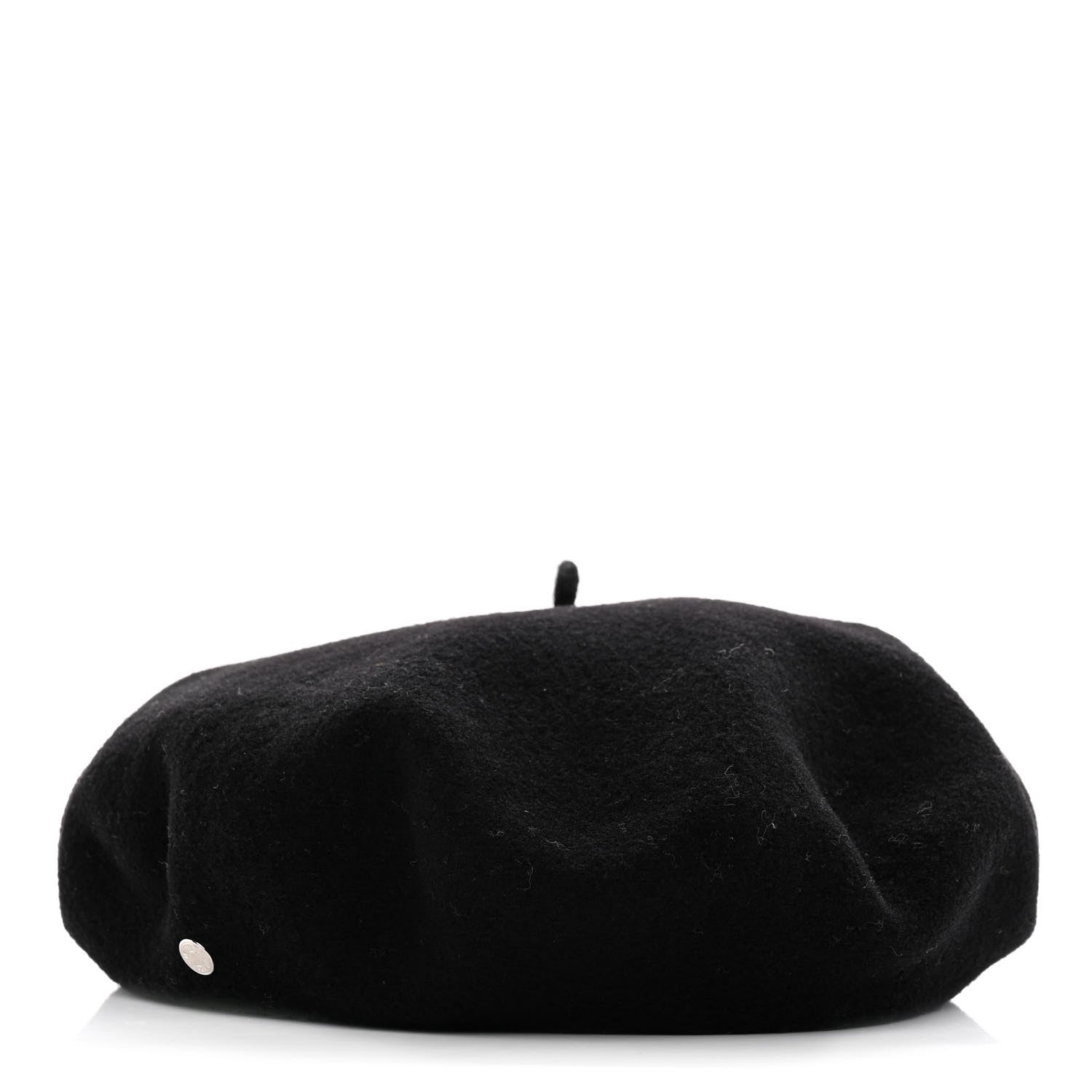 Hermes Merino Wool Silk Brides de Gala En Desordre Bonnie Beret 56 Black 1 of 9