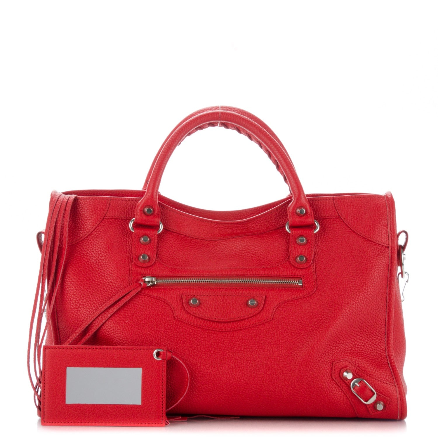 Balenciaga Vibrato Calfskin Classic Silver Hardware City Rouge Cerise 1 of 7