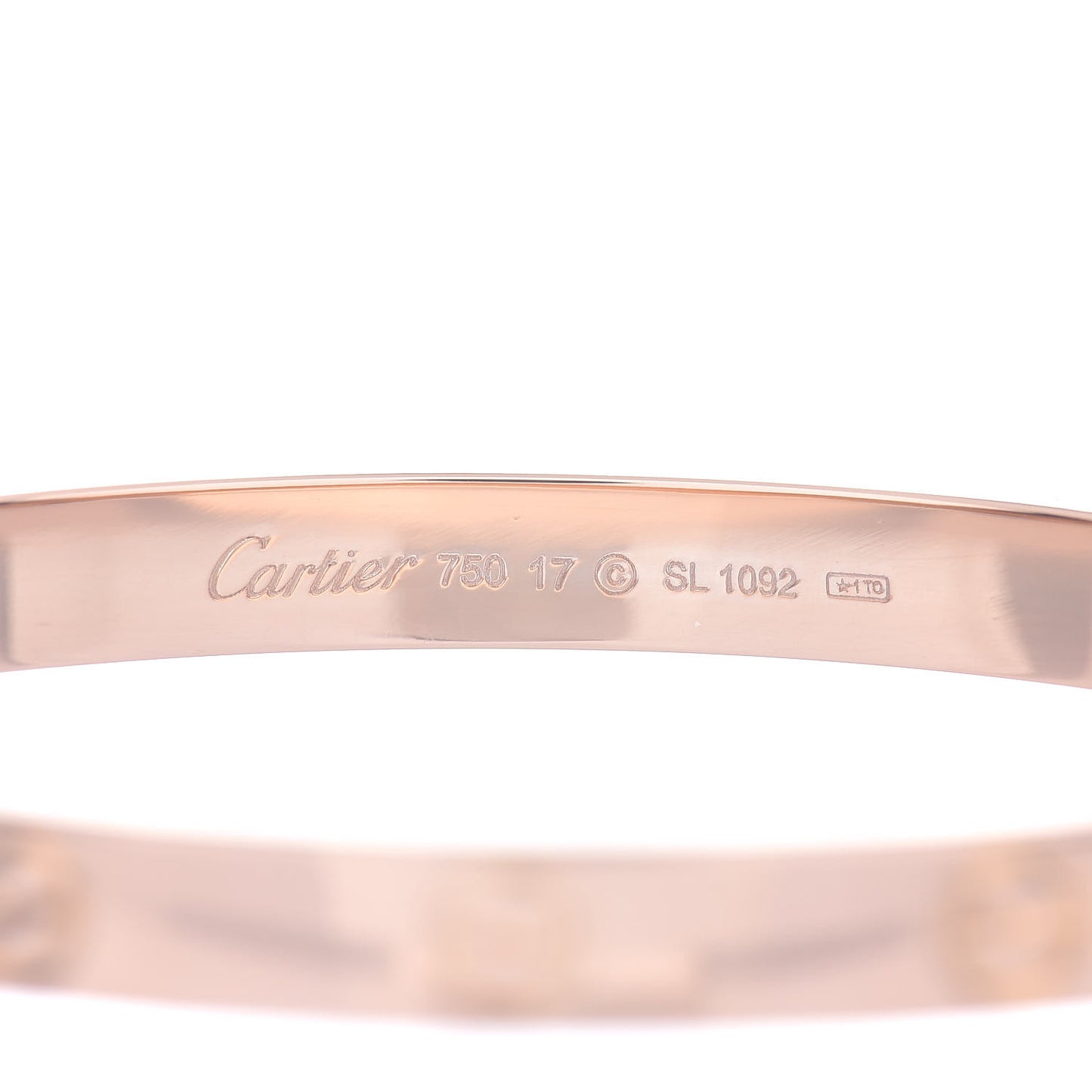 18K Pink Gold LOVE Bracelet 17