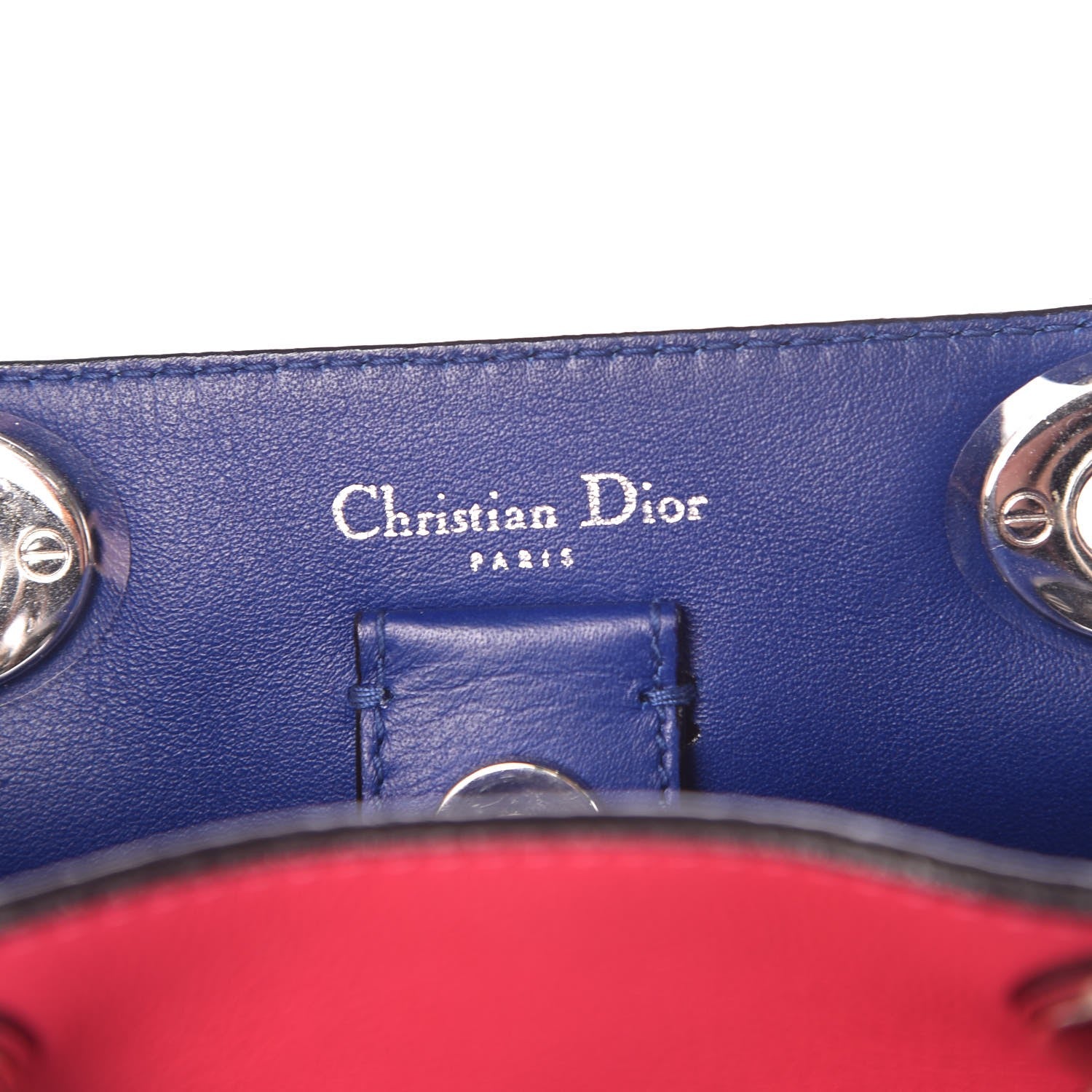 Christian Dior Calfskin Python Small Diorissimo Bag Fuchsia 6 of 7