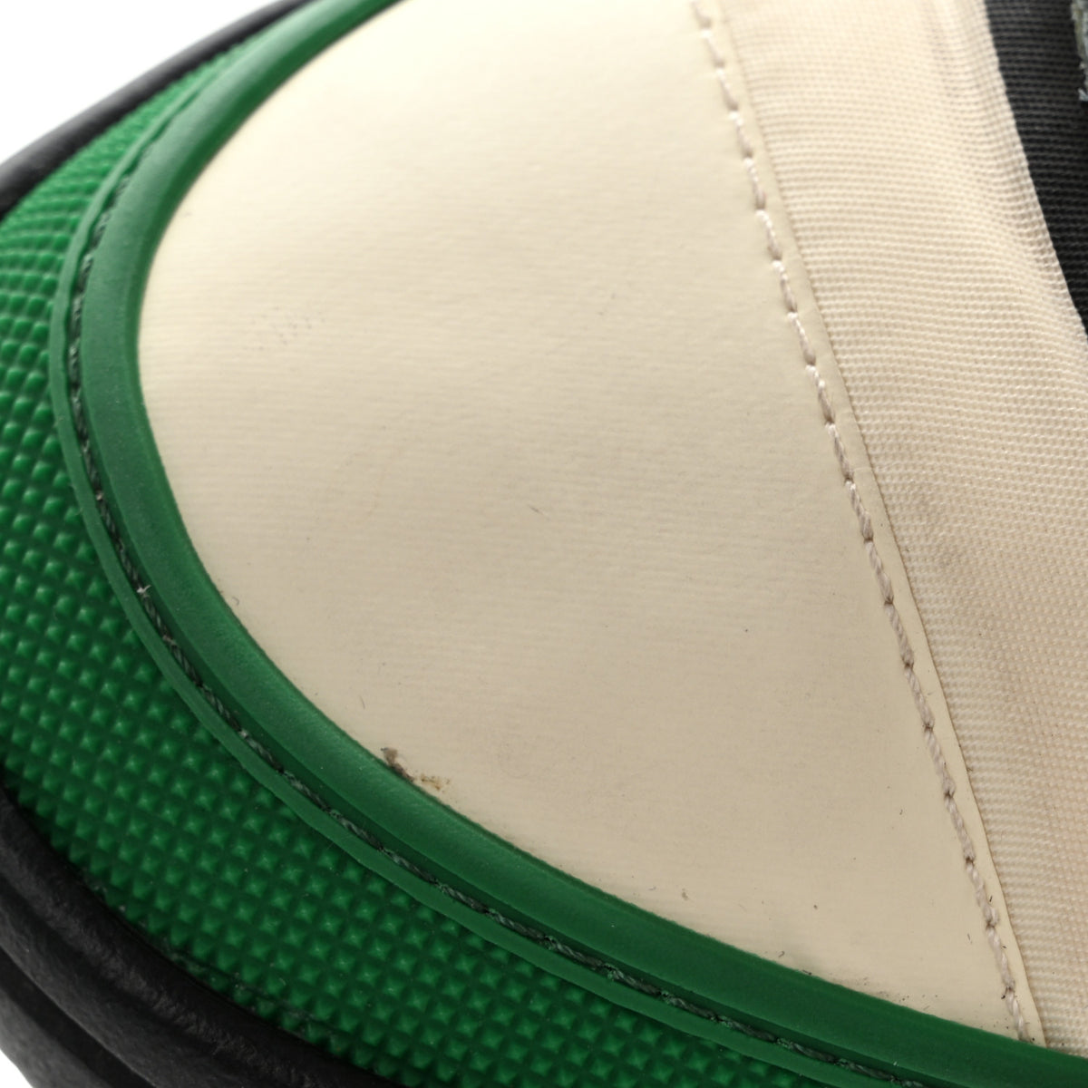 Suede Calfskin Mixed Fibers CC Sneakers 39.5 Ivory Green Light Blue