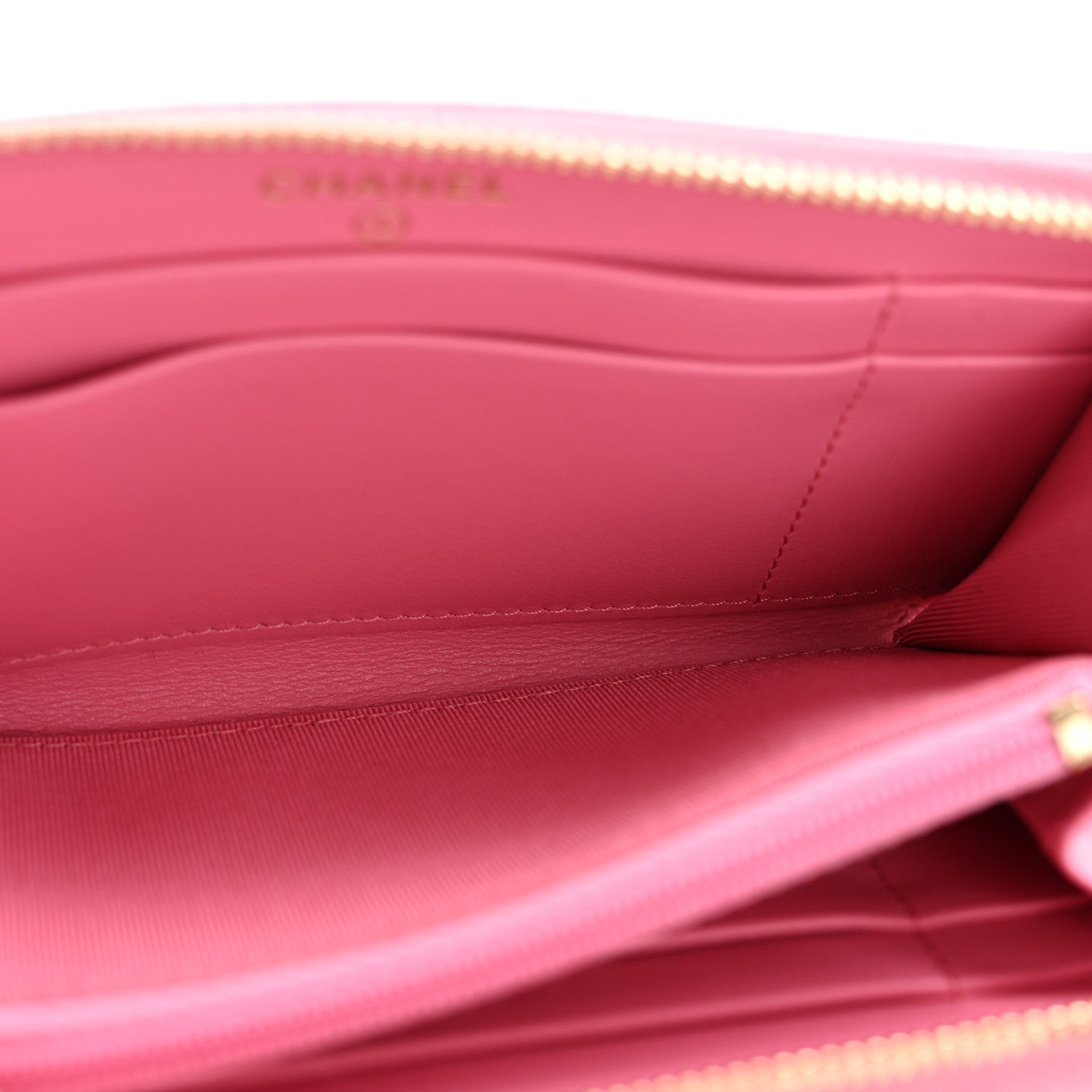 Chanel Caviar Quilted Medium Zip Around Wallet Pink 5 of 8