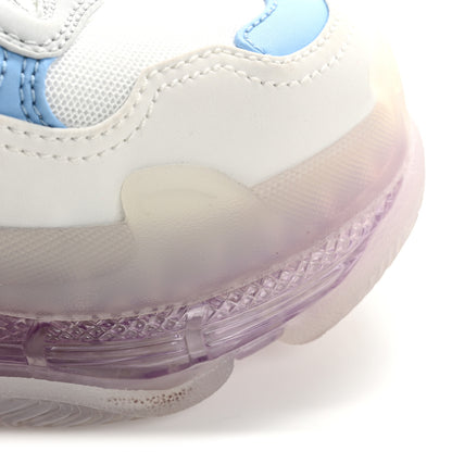 Balenciaga Fabric Mesh Clear Sole Womens Triple S Sneakers 36 Light Blue Grey Lilac White 11 of 12