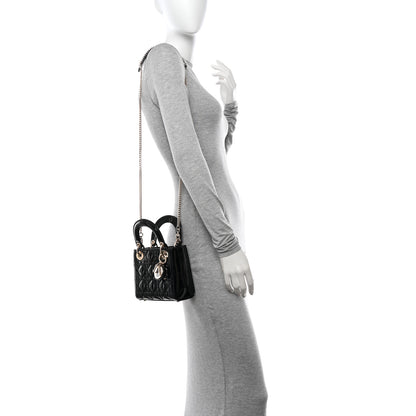 Christian Dior Patent Cannage Mini Lady Dior Black 3 of 10
