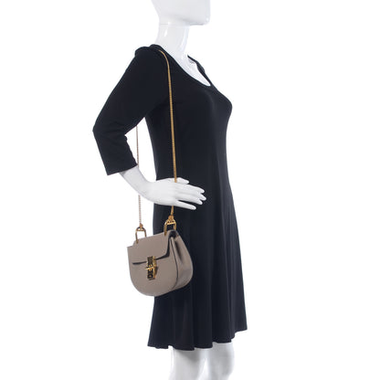 Chloe Grained Lambskin Mini Drew Shoulder Bag Motty Grey 2 of 11