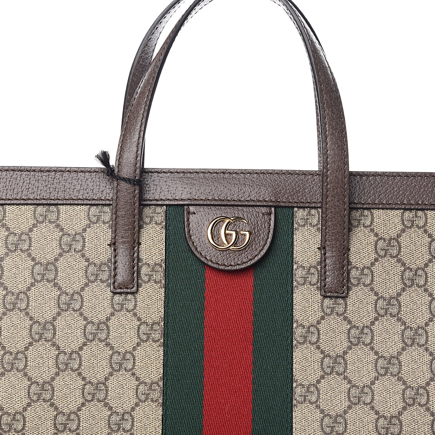 Gucci GG Supreme Monogram Web Ophidia Vertical Tote Brown 10 of 12