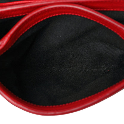 Alexander McQueen Calfskin Studded Small Twin Skull Chain Crossbody Red 7 of 11