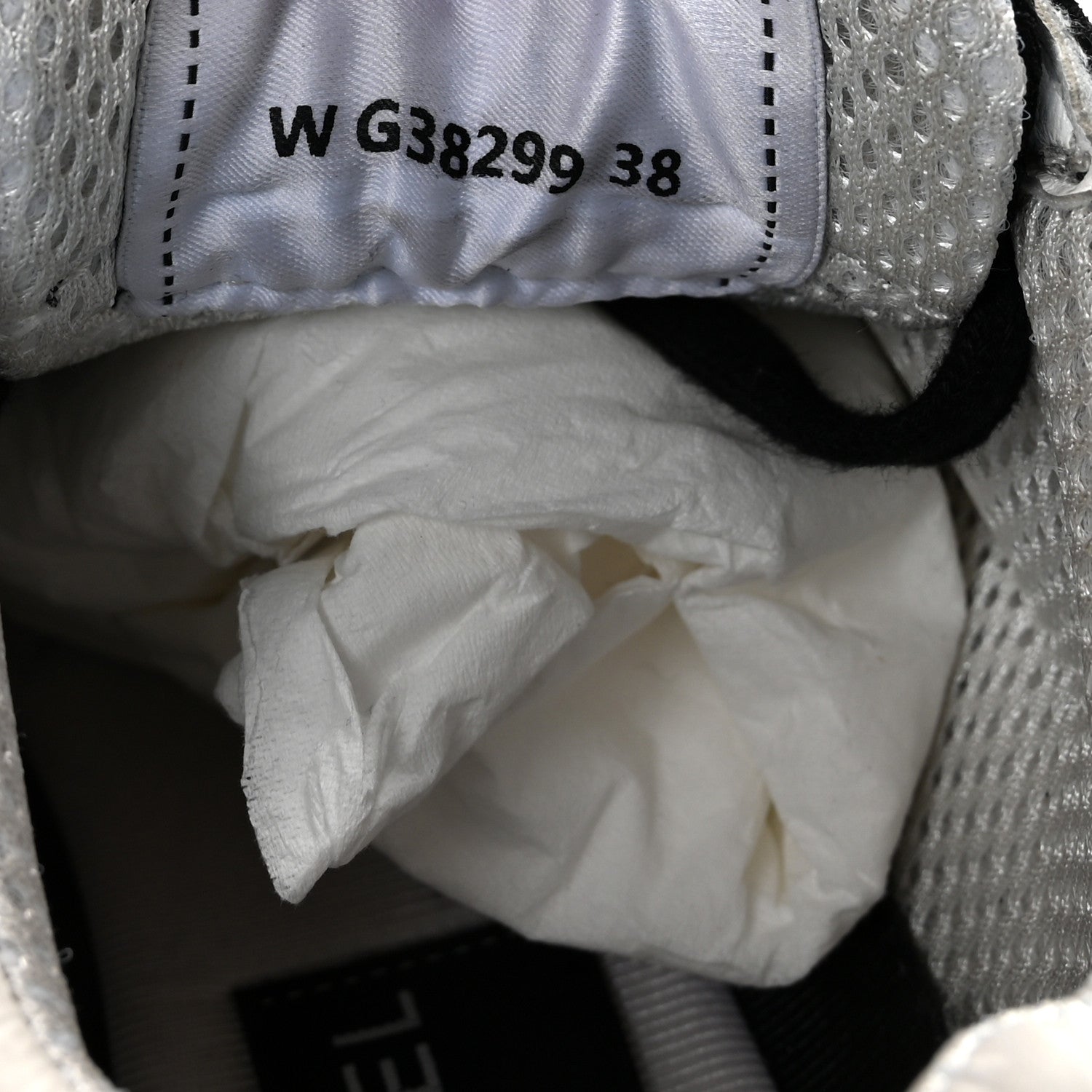 Chanel Mesh Suede Grained Calfskin Womens CC Sneakers 38 Black White 38 Black White 9 of 9