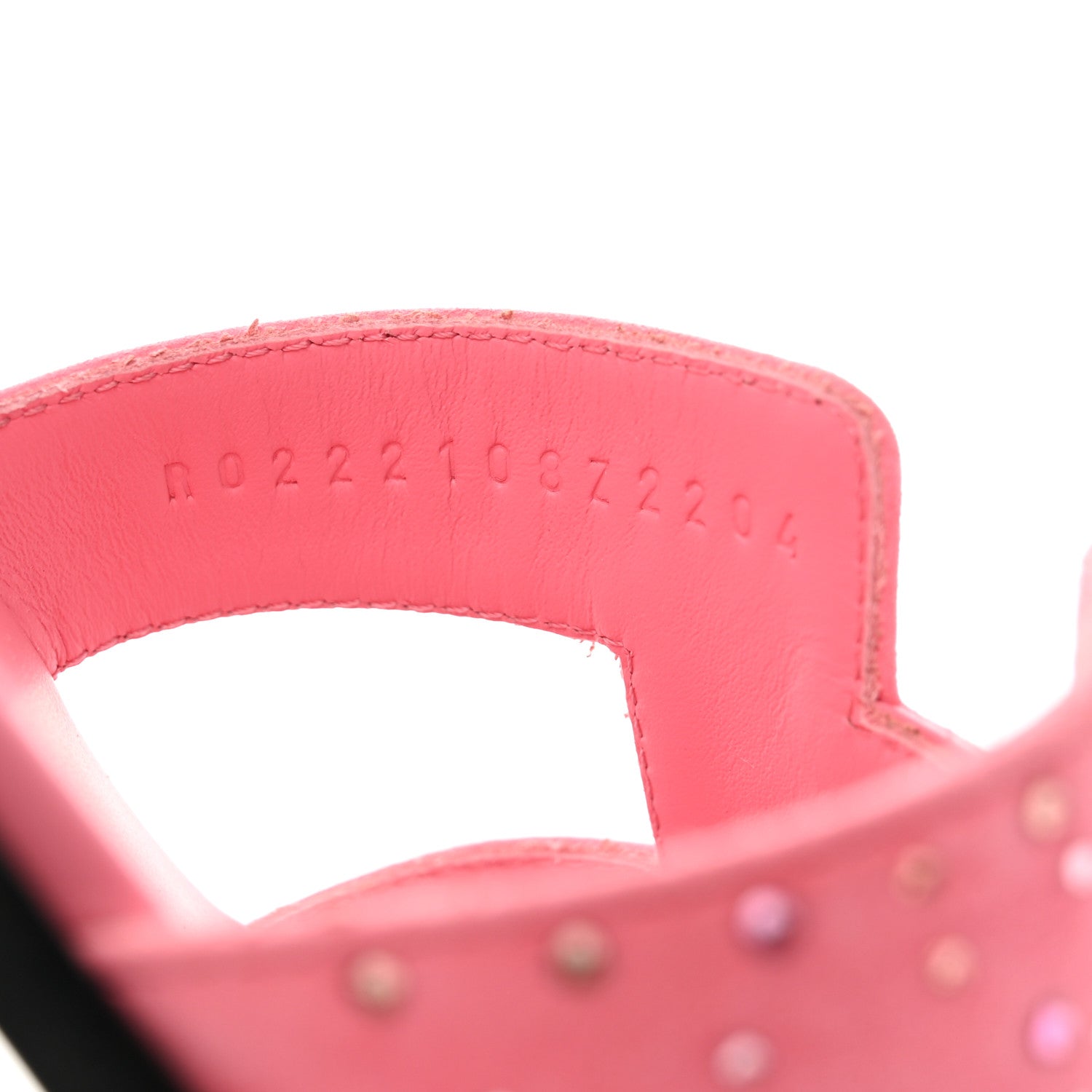 Hermes Suede Goatskin Rhinestone Oran Sandals 38 8 of 9