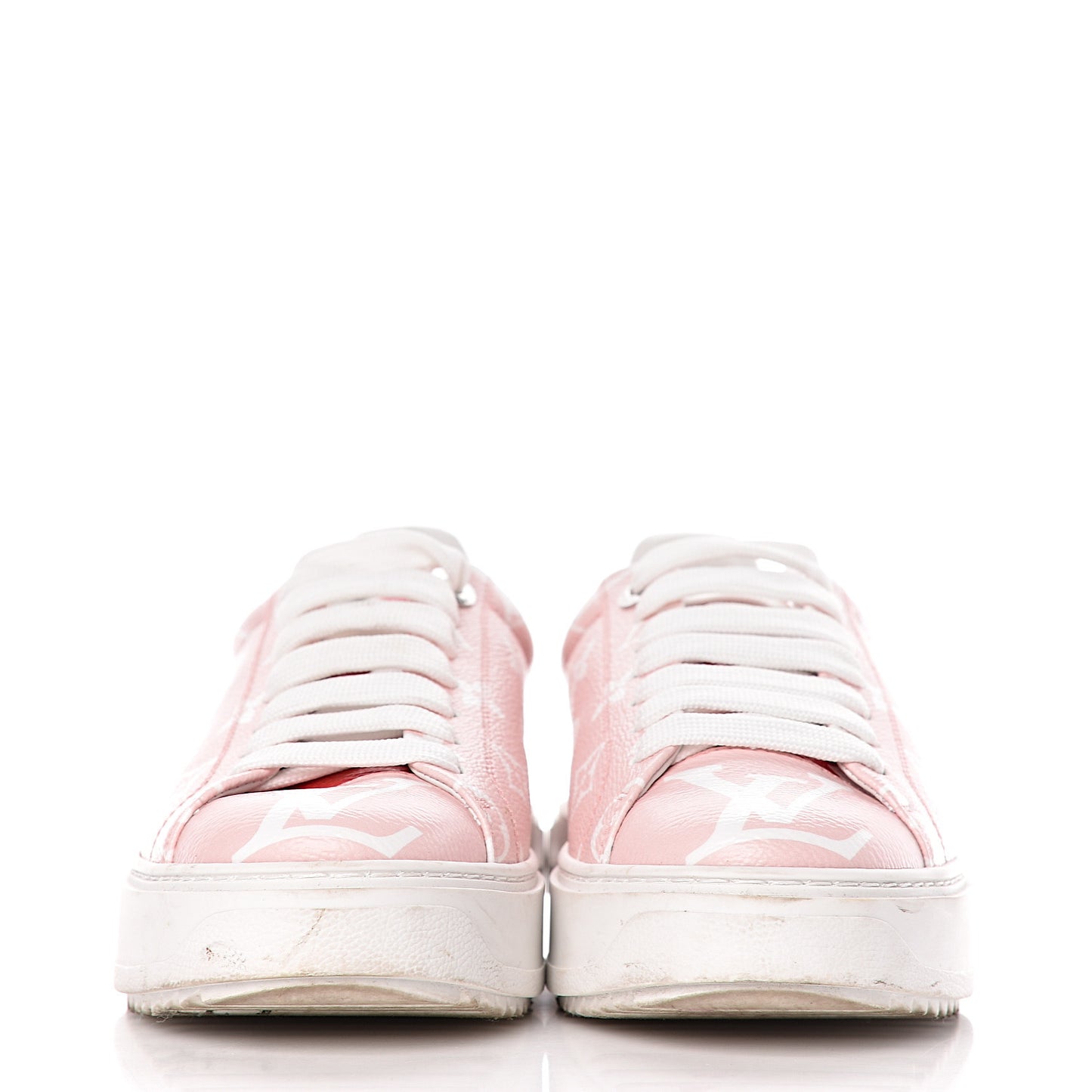 Monogram Giant Time Out Sneakers 37 Rose Rouge