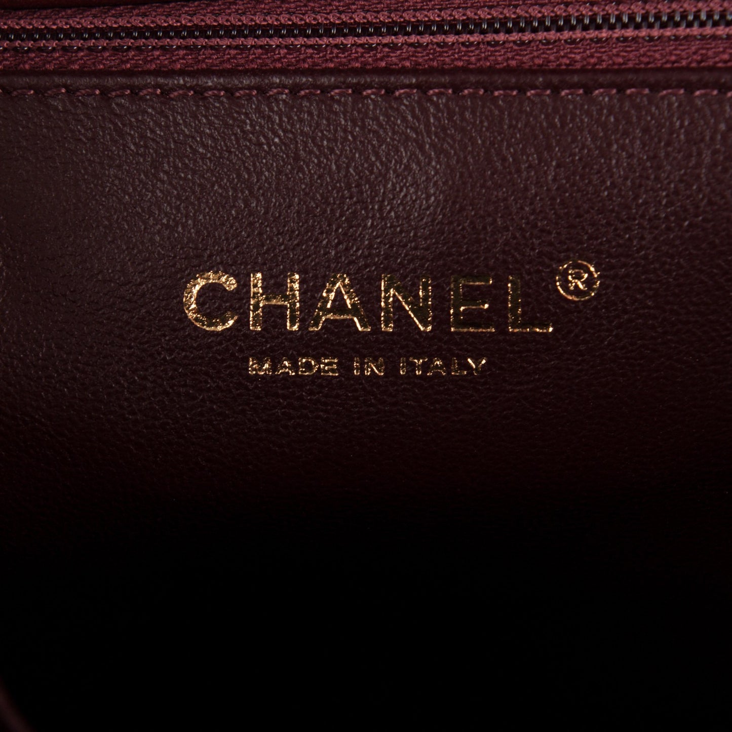 Lambskin Medium Surpique Chevron Single Flap in Burgundy