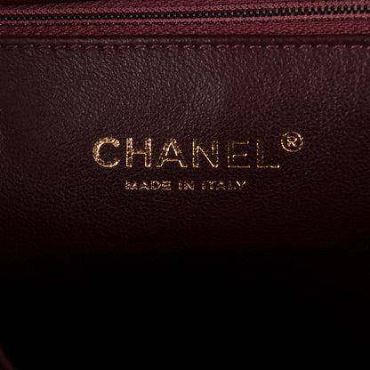 Chanel Lambskin Medium Surpique Chevron Single Flap in Burgundy 8 of 9