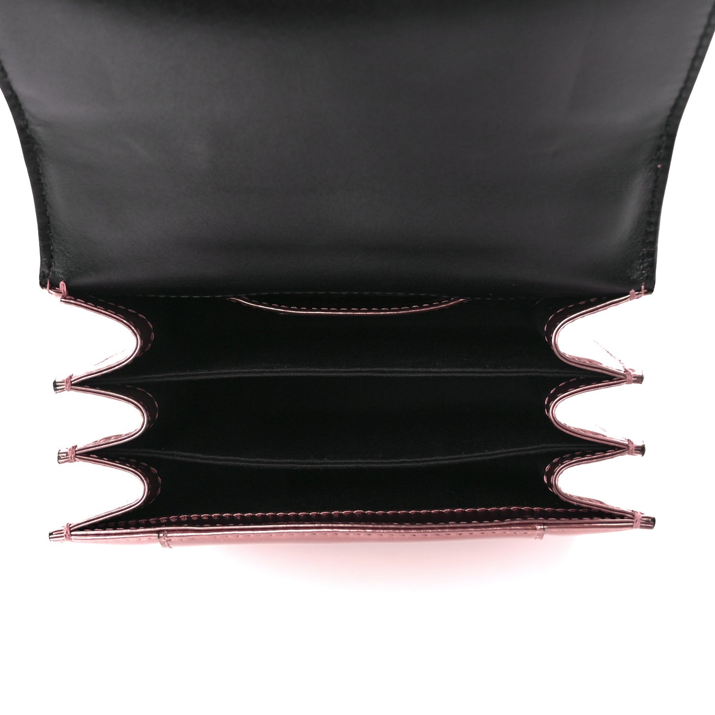 Metallic Calfskin Serpenti Forever Top Handle Rose Quartz