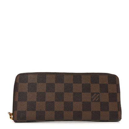 Louis Vuitton Damier Ebene Clemence Wallet Rose Ballerine 1 of 7