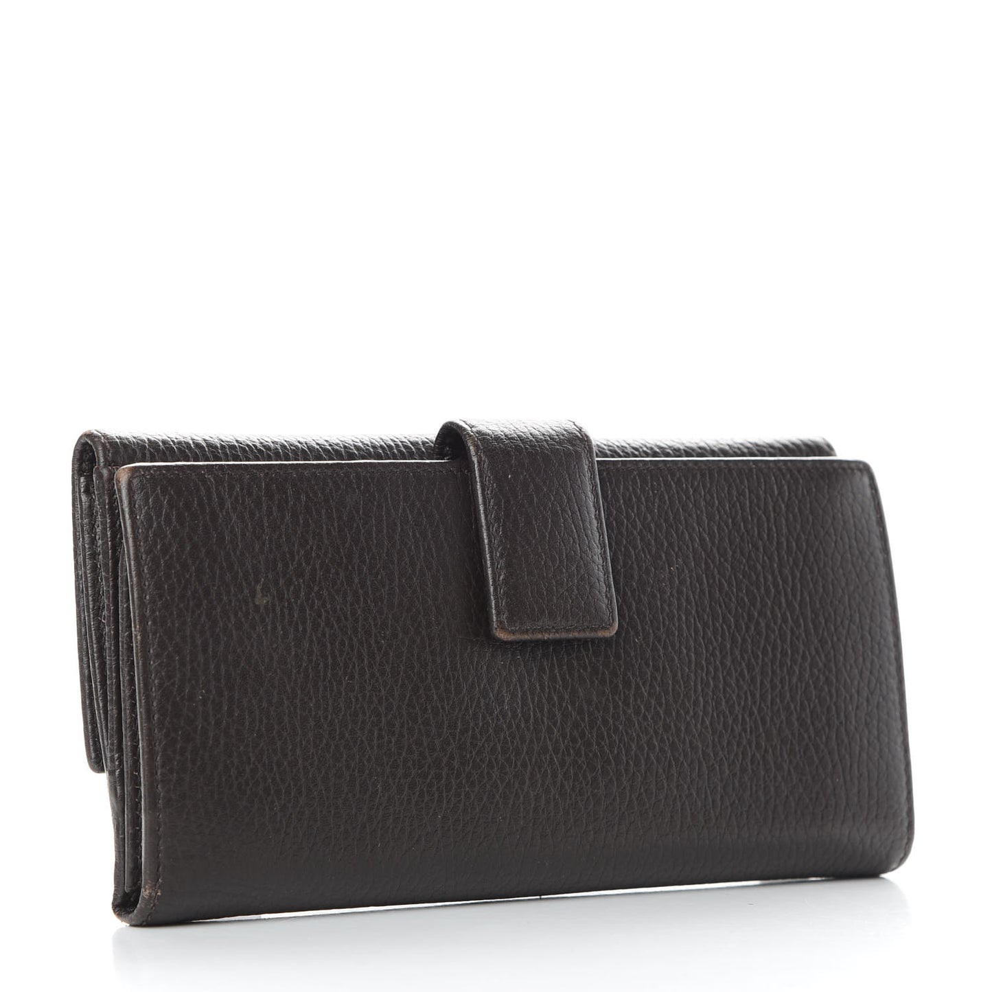 Calfskin Studded Soho Continental Wallet Dark Brown