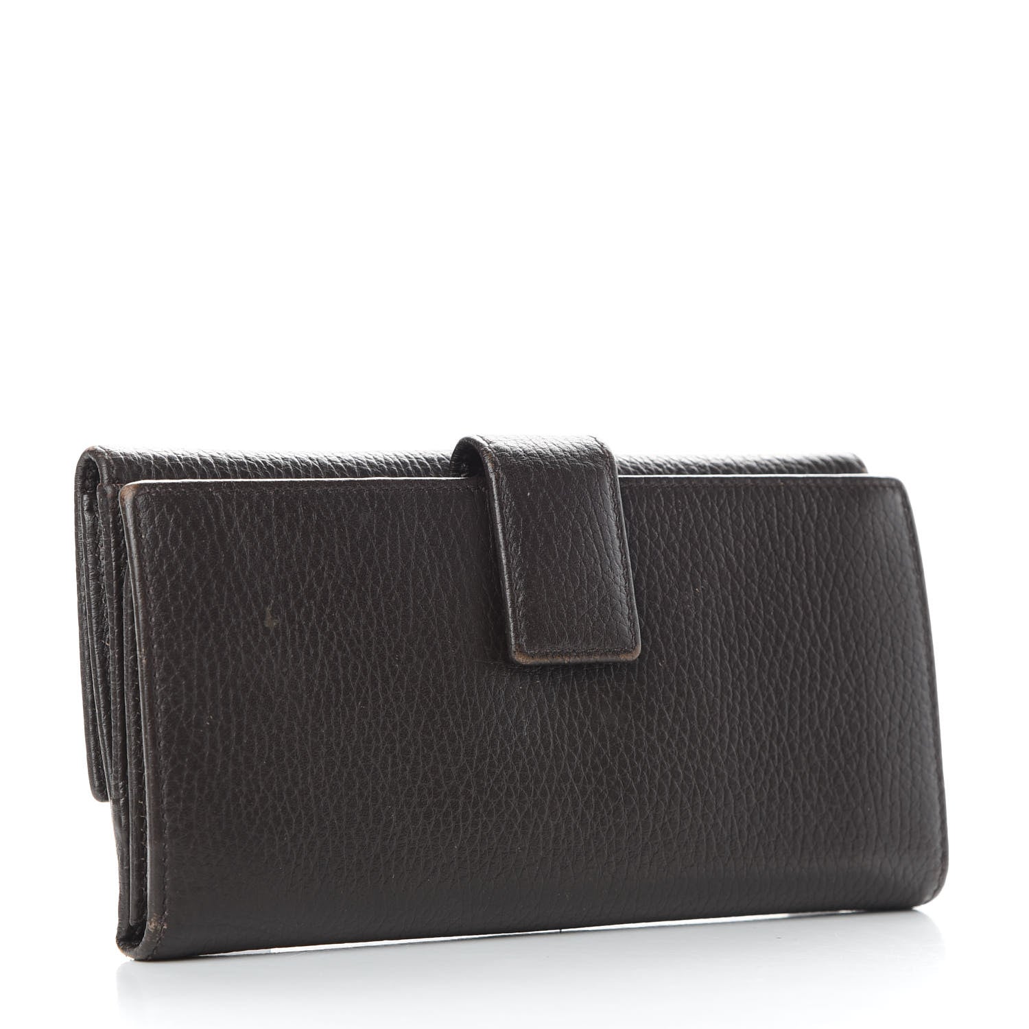 Gucci Calfskin Studded Soho Continental Wallet Dark Brown 3 of 8