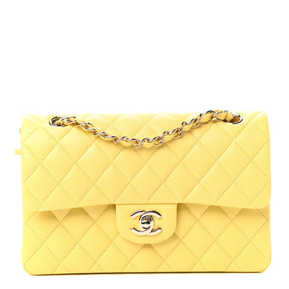 Chanel Caviar Quilted Small Double Flap Yellow 1 of 11