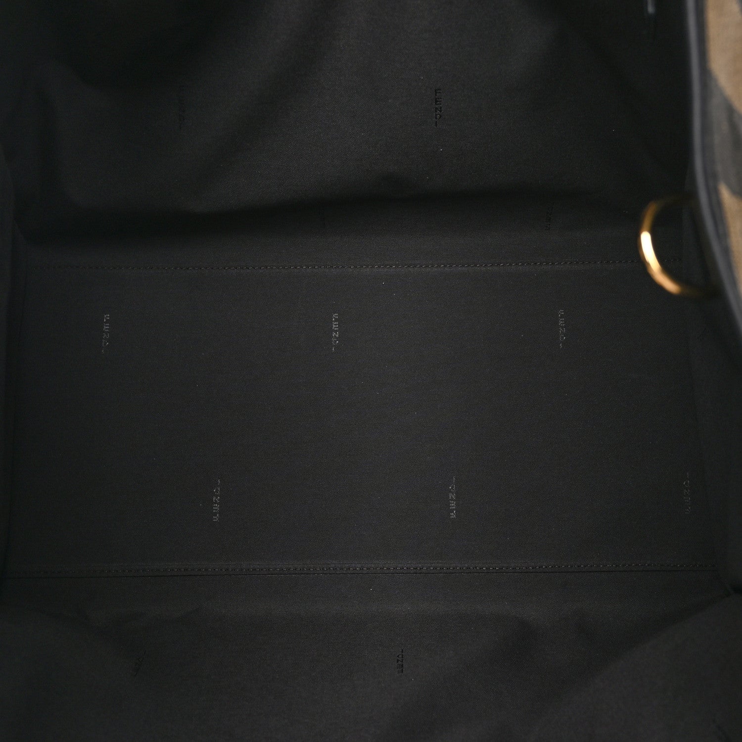 Fendi Fabric Jacquard Vitello Seta Plexiglass Pequin Gingham Large Sunshine Shopper Tote Tobacco Moro Black 5 of 11