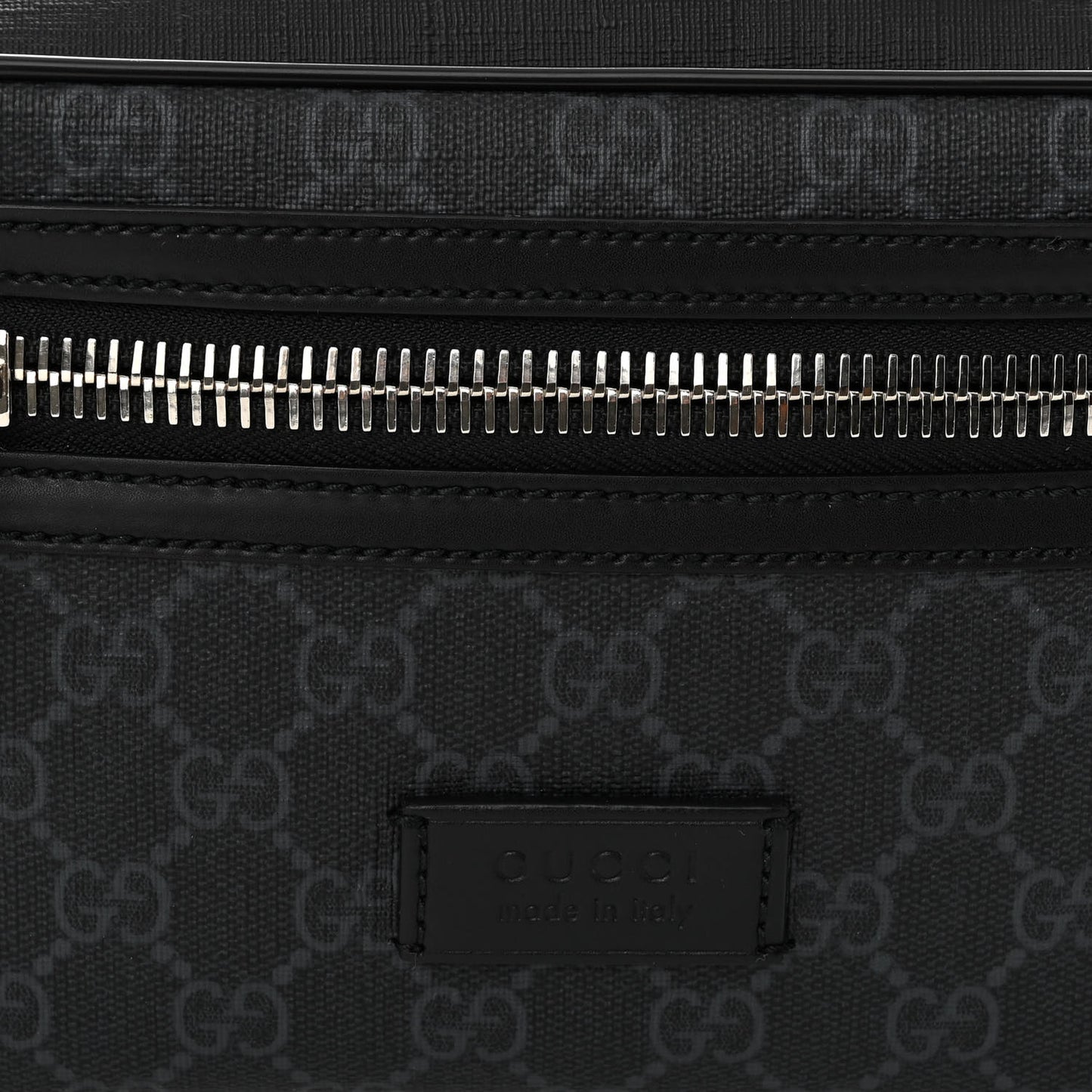 Soft GG Supreme Monogram Web Belt Bag Black Grey