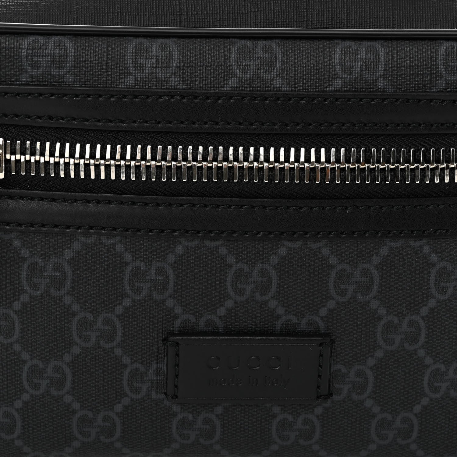 Gucci Soft GG Supreme Monogram Web Belt Bag Black Grey 8 of 10