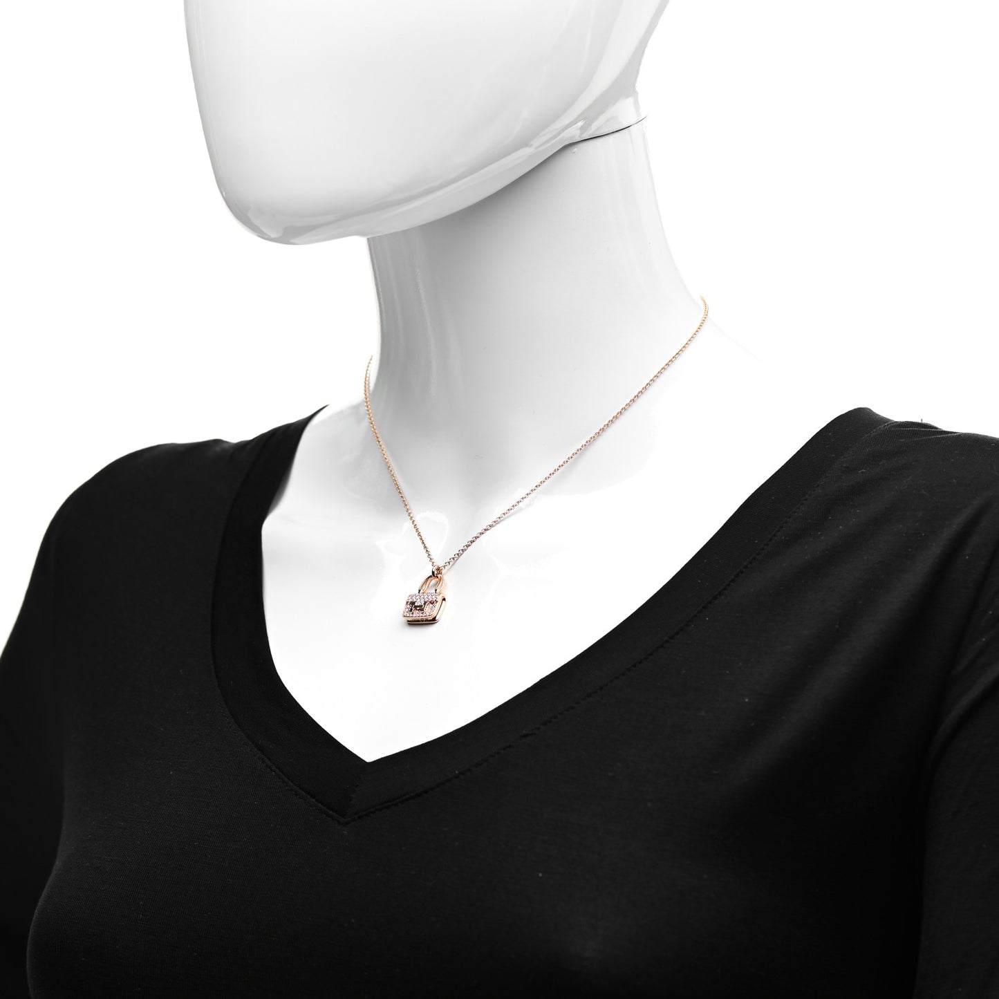18K Rose Gold Diamond Constance Amulettes Pendant Necklace