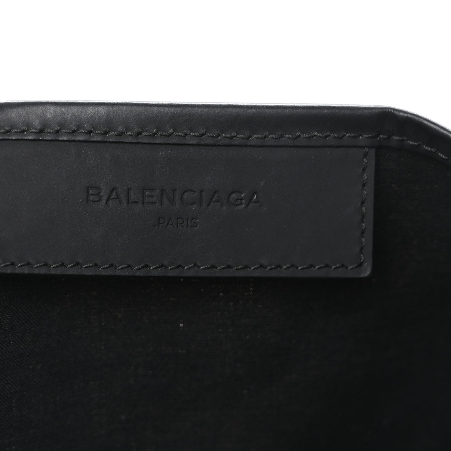 Balenciaga Cotton Canvas Calfskin M Navy Cabas Natural Black 7 of 11