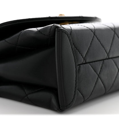 Chanel Lambskin Quilted Small Trendy Spirit Top Handle Bag Black 8 of 10