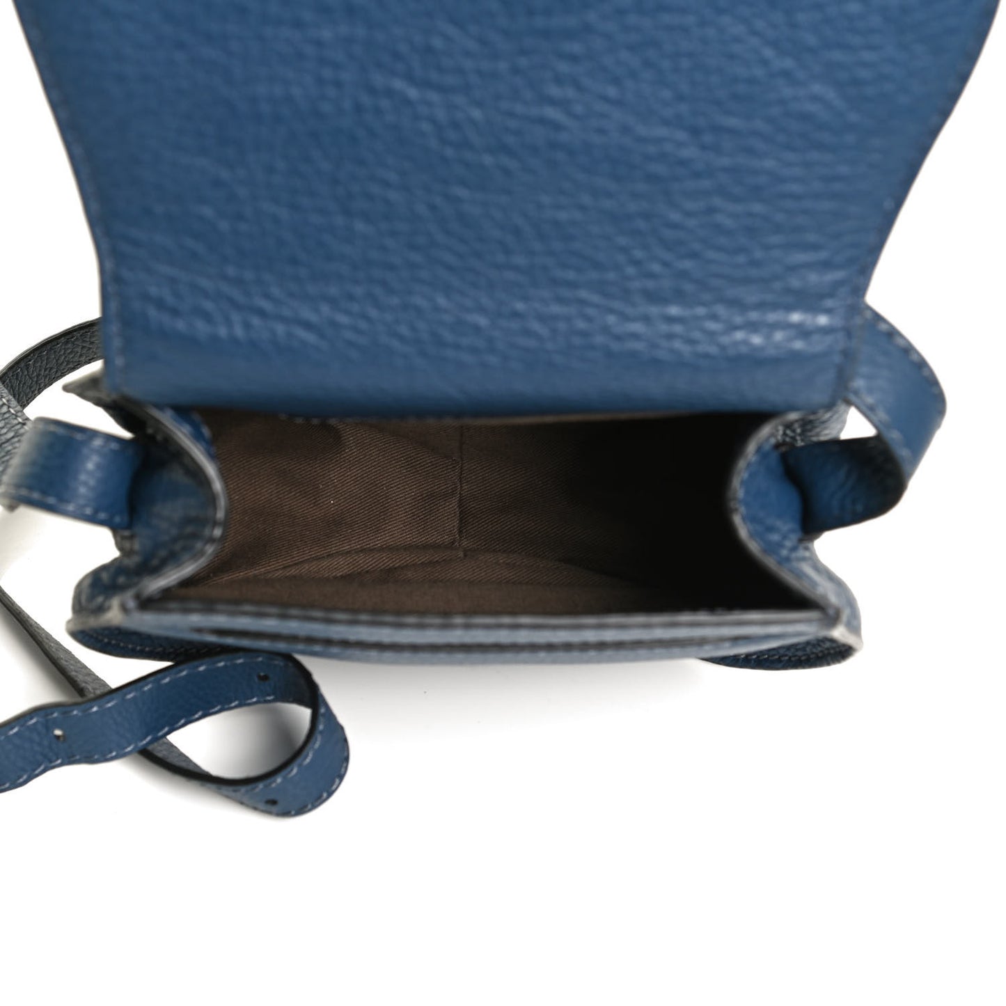 Calfskin Mini Marcie Round Crossbody Bag Royal Navy