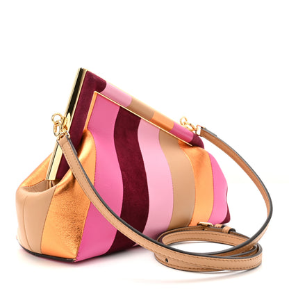 Fendi Nappa Suede Striped Inlay Small Fendi First Multicolor 3 of 11