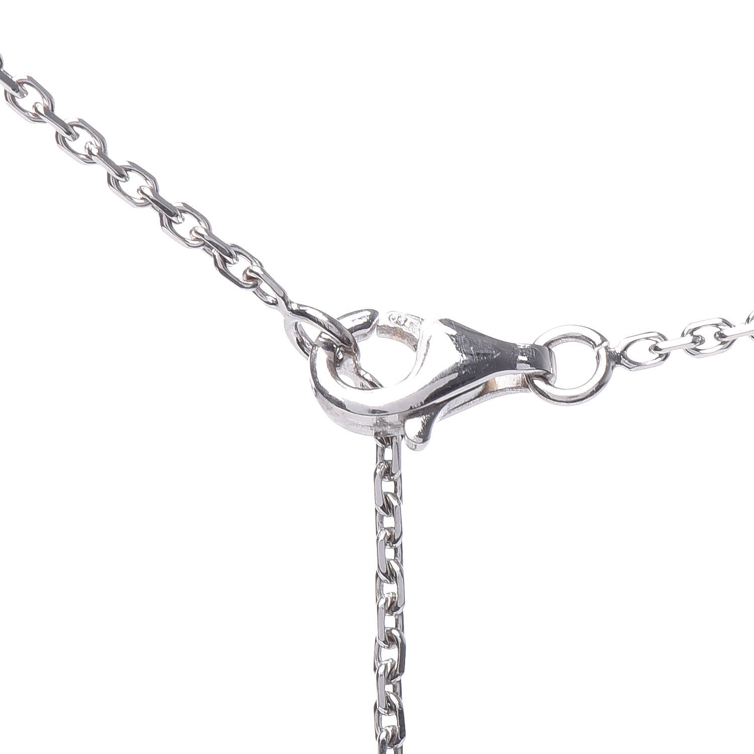 Chanel 18K White Gold Diamond Agate Camelia Sculpte Pendant Necklace 5 of 6