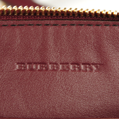 Burberry House Check Derby Peyton Crossbody Clutch Bag Mahogany Red 16 of 22